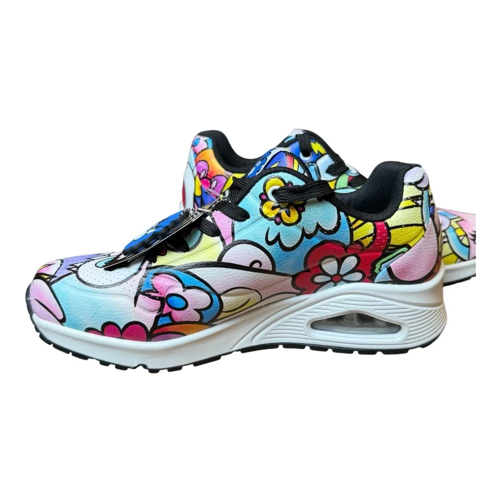 Skechers Street x Vexx Uno Color Doodle Process Womens 8.5 Multi Art NWT 177973